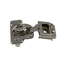 H296-D 105° Opening Euro Face Frame Hinge, 45mm Boring Pattern, Self-Closing, 1/2" Overlay, Dowelled
