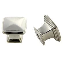 32mm Square Knob, Satin Nickel