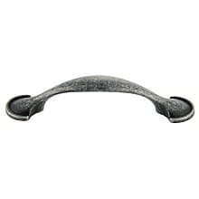 3" Traditional Handle Pull, Antique Silver, 120mm Length