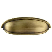 3" Bin Cup Pull, Antique Satin Brass