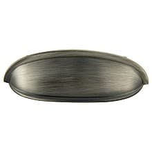 3" Bin Cup Pull, Antique Satin Pewter