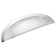3" Bin Cup Pull, Polished Chrome