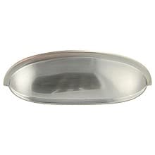 3" Bin Cup Pull, Satin Nickel