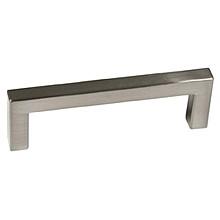 128mm Modern Square Pull, Satin Nickel