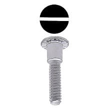 1-5/16" One-Way Shoulder Screw, Slot Drive #10-24 Thread, Polished Chrome, Box of Hundred by Jacknob