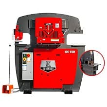 Edwards 10231012 5 HP 100 Ton Ironworker with Coper Notcher, 1 Phase/230V