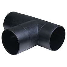 Powermatic 4" T Fitting Black ABS Plastic