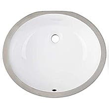 A-306 Acrylic Undermount Single Bowl Vanity Sink, 19" x 15" x 6", White