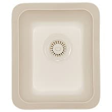 A-315 Acrylic Undermount Single Bowl Vanity Bar/Prep Sink, 14" x 17" x 6", Bisque