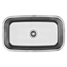 Builder's Choice Stainless Steel Undermount 18G Large Single Bowl Kitchen Sink, 31-1/2" x 18-1/2" x 9-1/2"