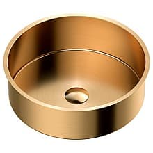 Cinox Stainless Steel Undermount Round Bathroom Sink, 15-3/4" x 15-3/4" x 4-3/4"
