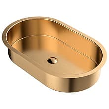 Cinox Stainless Steel Undermount Oval Bathroom Sink, 27-1/2" x 16-7/8" x 5-1/8"