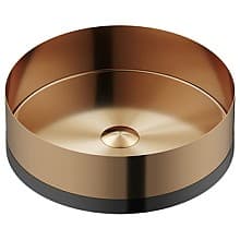 Cinox Stainless Steel Round Vessel Bathroom Sink, 15-3/4" x 15-3/4" x 4-3/4"