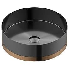 Cinox CCV350 Stainless Steel Round Vessel Bathroom Sink, 15-3/4" x 15-3/4" x 4-3/4"