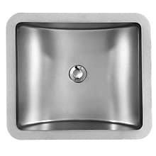 Edge 309 Stainless Steel Undermount 18G Single Bowl Vanity Sink, 18-1/8" x 15-3/4" x 5-1/2