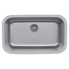 Edge 300 Stainless Steel Under Mount 18G Single Bowl Kitchen Sink, 30-3/4" x 18-7/8" x 9