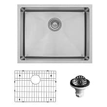 EL-73 Stainless Steel Undermount 16G Single Bowl Kitchen Sink Kit, 23" x 28" x 10