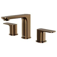 Venda Double-Handle Three Hole Widespread Bathroom Faucet with Matching Pop-up Drain