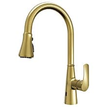 Kadoma Touchless One-Handle Triple Function Sprayer Kitchen Faucet, Brushed Gold