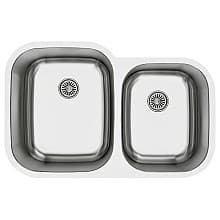 Profile Stainless Steel Undermount 18G Large/Small Bowl Kitchen Sink, 31-1/2" x 20-1/2" x 8-1/2" (40/Box)