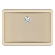 Quartz Seamless Undermount Single Bowl Bathroom Vanity Sink, 20" x 14" x 5-3/4", Bisque
