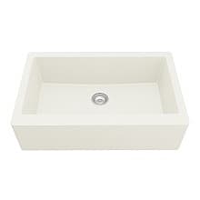 QA-740 Quartz Undermount Extra Large Single Bowl Kitchen Sink, 34" x 21-1/4" x 9", White