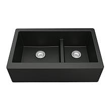 QA-760 Quartz Undermount Large/Small Bowl Kitchen Sink, 34" x 21-1/4" x 9"