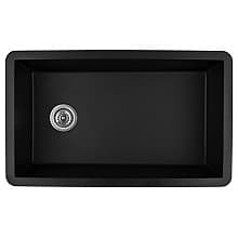 QU-670 Quartz Under Mount Extra Large Single Bowl Kitchen Sink, 31-5/8" x 19-1/8" x 9