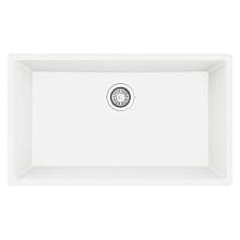 QU-812 Quartz Undermount Large Single Bowl Kitchen Sink, 32-1/4" x 19-1/4" x 9"