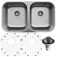 U Series Stainless Steel Undermount 18G Single Bowl Kitchen Sink Kit, 31-1/2" x 18-1/8" x 8-3/4"