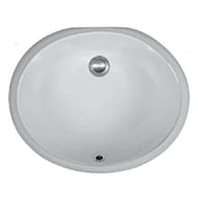 Vitreous China Undermount Single Bowl Vanity Sink, 19-1/4" x 15-3/4" x 6-1/4