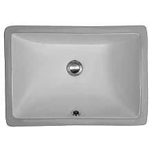 Vitreous China Undermount Single Bowl Vanity Sink, 18" x 13" x 5-3/4