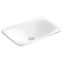 Valera Top Mount Vitreous China Single Bowl Bathroom Vessel Sink, 21-1/8" x 14-1/2" x 4", White