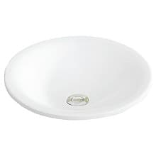 Valera Top Mount Vitreous China Single Bowl Bathroom Vessel Sink, 17-3/4" x 17-3/4" x 3-1/2", White