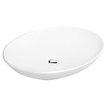 Valera Above-Counter Vitreous China Single Bowl Bathroom Vessel Sink, 27" x 16-3/4" x 3-1/4", White