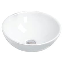 Valera Above-Counter Vitreous China Single Bowl Bathroom Vessel Sink, 15-1/2" x 15-1/2" x 5", White