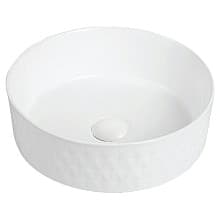 Valera Above-Counter Vitreous China Single Bowl Bathroom Vessel Sink, 14-1/4" x 14-1/4" x 4", White