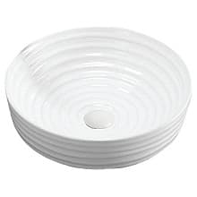 Valera Above-Counter Vitreous China Single Bowl Bathroom Vessel Sink, 16-1/8" x 16-1/8" x 4-1/4", White