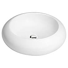 Valera Above-Counter Vitreous China Single Bowl Bathroom Vessel Sink, 19-1/2" x 19-1/2" x 4-1/4", White