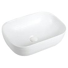 Valera Above-Counter Vitreous China Single Bowl Bathroom Vessel Sink, 18-1/4" x 13-1/8" x 4", White