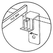 Pendaflex 5/8" Top Fastening Bracket, Zinc