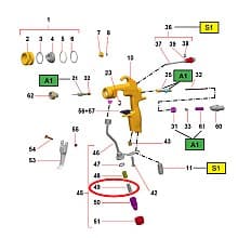 Support Screen Gun Filter for MVX Manual Airmix® Spray Gun