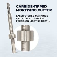 MortiseMate 8mm Carbide Tipped Mortising Cutter