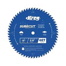 Kreg 10" SureCut™ Fine Finishing 60-Tooth Saw Blade
