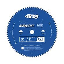 Kreg 12" SureCut™ Fine Finishing 80-Tooth Saw Blade