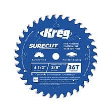 Kreg 4 1/2" SureCut™ Fine Finishing 36-Tooth Saw Blade