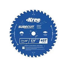 Kreg 7 1/4" SureCut™ Finishing 40-Tooth Saw Blade