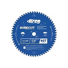 Kreg SureCut™ 7 ¼" 60-Tooth Ultra Fine Finishing Blade