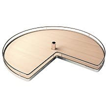 Lazy Susan Shelf Kidney Shaped Corner Arena Classic, Champagne/Maple (2/Piece)