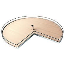 Lazy Susan Shelf Kidney Shaped Corner Arena Classic, Chrome/Maple (2/Piece)